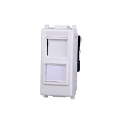 Prise RJ45 catégorie 5E utp compatible Vimar Plana couleur blanc Ettroit EV2355