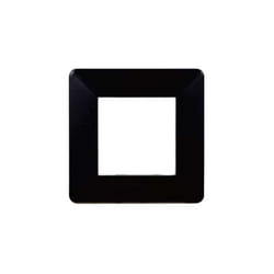 Ettroit - Plaque compatibles Vimar Plana 2 modules plastique couleur noir EV83202