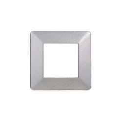 Plaque compatibles Vimar Plana 2 modules plastique couleur argent Ettroit EV83206