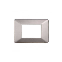 Plaque compatibles Vimar Plana 3 modules plastique couleur titane Ettroit EV83308