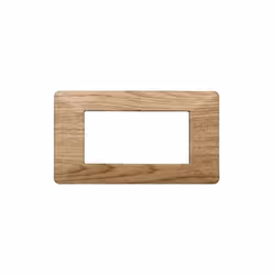 Plaque compatibles 4 modules Série Starlight Ettroit compatible Vimar Plana , en matière plastique bois sombre. La plaque peu ...