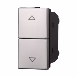 ETTROIT AG1202 Double bouton haut/bas 1P+1P 16A Gris Compatible avec Bticino Axolute Bouton poussoir double 1P+1P 16A 250V Co ...