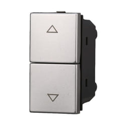 Ettroit - AG1202 Double bouton haut/bas 1P+1P 16A Gris Compatible avec Bticino Axolute
