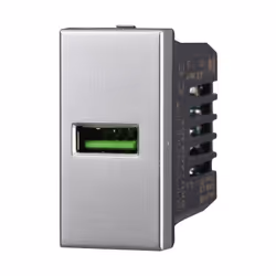 ETTROIT AG2401 Module de chargeur USB 5V 2.1A Gris USB-A Compatible avec Bticino Axolute Prise de chargeur USB murale et mura ...