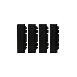 Ettroit - Obturateur demi-module 1/2P compatible Bticino Axolute couleur noir paquet 4pcs AN0102