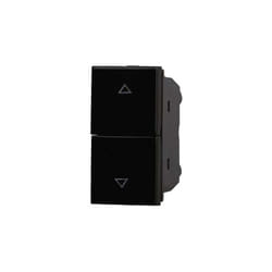 Ettroit - Bouton double 1P+1P no pour volet roulant montée et descente compatible avec Bticino Axolute couleur noir AN1202