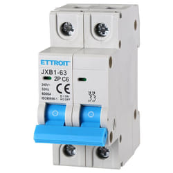 Ettroit - Interrupteur magnéto-thermique automatique 2P 6A 220V 2 modules din - JX120660