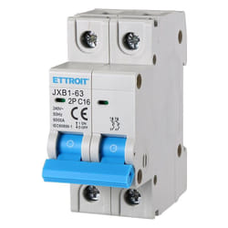 Ettroit - Interrupteur thermique magnétique 2P 16A 6Ka 220V 2 modules din JX121660