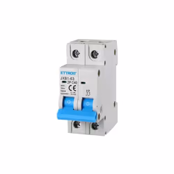 Interrupteur magnéto-thermique automatique 2P 40A 220V 2 modules DIN Ettroit réf. JXB1-63-2P-40A Protge le systme des surchar ...