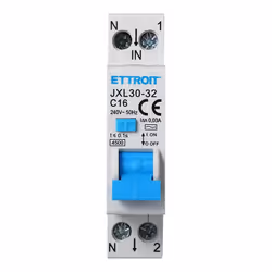 Disjoncteur à courant résiduel 1P+N 16A C6 4.5kA 30mA 220V Disjoncteur à courant résiduel avec trois types de protection : ma ...
