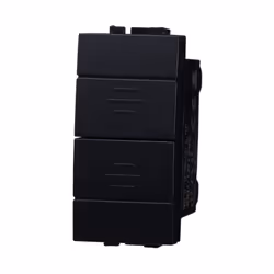 ETTROIT LN1204 Double interrupteur de verrouillage haut et bas 10A couleur noire Compatible avec Bticino Living International ...