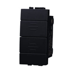 Ettroit - LN1204 Double interrupteur de verrouillage haut et bas 10A couleur noire Compatible avec Bticino Living International
