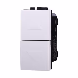 ETTROIT LB1204 Interrupteur haut et bas double verrouillage 10A Blanc Compatible avec Bticino Living Light Interrupteur haut ...