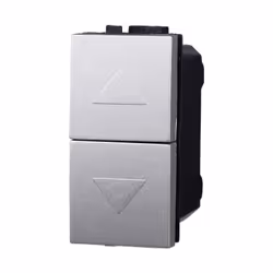 ETTROIT LG1204 interrupteur double verrouillage haut et bas 10A couleur gris compatible avec Bticino Living International Bou ...