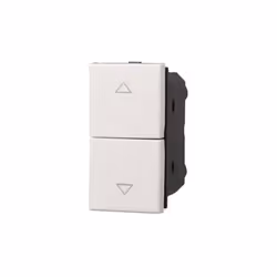 Bouton poussoir double 1P+1P NO 10A 250Vac compatible avec la série Moon Ettroit compatible avec Bticino Axolute couleur blan ...