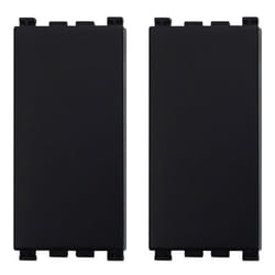 Ettroit - Cache-clé factice couleur noire compatible Vimar Arke (lot de 2) - VA0100