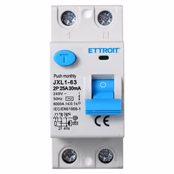 Disjoncteur à courant résiduel pur 2P 25A 6kA 30mA 220V Disjoncteur différentiel Disjoncteur différentiel pur, appelé disjonc ...