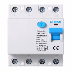 Disjoncteur différentiel pur 4P 16A 6kA 30mA 380V Disjoncteur à courant résiduel pur, appelé disjoncteur différentiel Protège ...