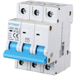 Ettroit - Interrupteur magnéto-thermique automatique 3P 32A 380V 6KA 3 modules din - JX133260