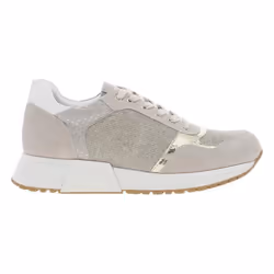 Baskets femme - LIU JO - talon semi-compensé 35cm - beige et blanc