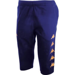 Short de training junior - Kappa - Bardino - Bleu marine/orange - 100% polyester - Respirant