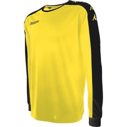 Maillot manches longues junior - Kappa - Tanis - 100% polyester - Jaune/noir - Garçon
