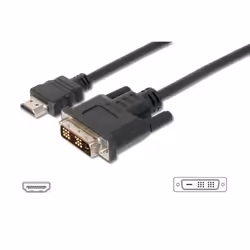 ITB CMGLP8740, 2 m, HDMI, DVI-D, Noir, Mâle/Mâle