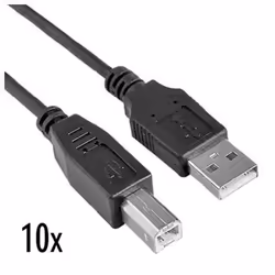 Nilox NX090301134, 1,8 m, USB A, USB B, USB 2.0, Mâle/Mâle, Noir