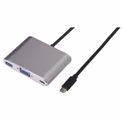 Nilox USB Type-C - VGA/USB Type-C/USB 3.0 M/F, Argent, 1 pièce(s)
