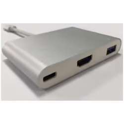 Nilox USB Type-C - HDMI/USB 3.0/USB 2.0 M/F, Argent, 1 pièce(s)