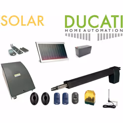 Kit Motorisation - DUCATI HOME-AUTOMATION HC812-400 SOLAR MONO Motorisation 12V alimenté par panneau solaire et batterie idéa ...