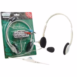 Nilox CUFFIA CON MICROFONO PC, Avec fil, 100 - 15000 Hz, Appels/Musique, 125 g, Casque