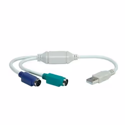 Nilox NX120200103, 2x 6-p Mini-DIN, USB A, Mâle, Mâle, Blanc, 1 pièce(s)