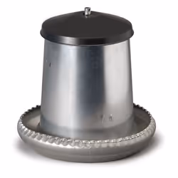 Mangeoire Galva Silo 5Kg + Couvercle Gris