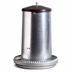 Mangeoire Galva Silo 15Kg + Couvercle Gris