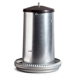 Mangeoire Galva Silo 15Kg + Couvercle Gris