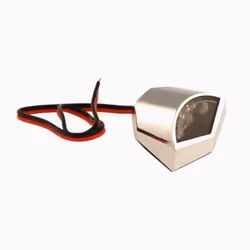 Éclairage de plaque 3 LED 12V chrome homologué One pour moto scooter quad cyclo