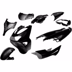 Kit carénage One pour scooter Aprilia 50 SR 2001-2010 10 pièces noir brillant
