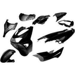 Kit carénage One pour scooter Aprilia 50 SR 2001-2010 10 pièces noir brillant