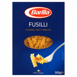 Barilla Fusilli, Fusilli, Pâtes courtes, 11 min, CE, 500 g