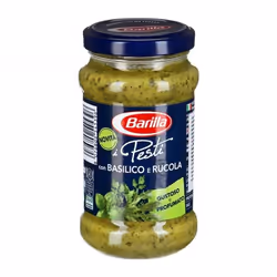 Barilla 10036804, Sauce au Pesto, 190 g, Bouteille en verre, 1828 kJ, 443 kcal, 10,2 g