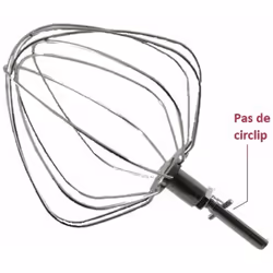 Fouet 8 branches remplacé par un 9 branches pour Robot ménager KENWOOD Fouet de remplacement pour robots Kenwood. Ce fouet de ...