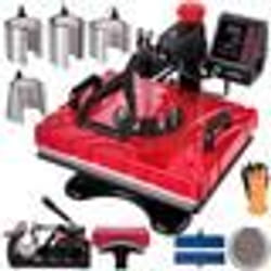 VEVOR 12x15 Presse à Chaud 10 en 1 Machine de Sublimation de Transfert 38*30cm rouge