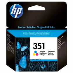 HP 351 cartouche d'encre trois couleurs authentique, Rendement standard, Cyan, Magenta, Jaune, Encre à colorant, 1 pièce(s),  ...