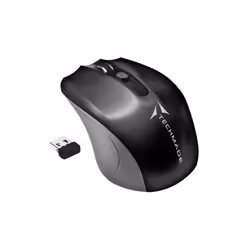 Techmade TM-XJ30-BK, Ambidextre, Optique, RF sans fil, 1600 DPI, Noir