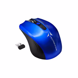 Techmade TM-XJ30-BL, Ambidextre, Optique, RF sans fil, 1600 DPI, Bleu