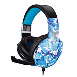 Techmade FL1, Avec fil, Jouer, 20 - 20000 Hz, Casque, Noir, Bleu