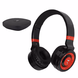 Techmade TM46-TV, Sans fil, TV, Écouteurs, Noir, Rouge