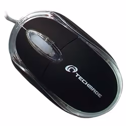Techmade TM-2023, Ambidextre, Optique, USB Type-A, 800 DPI, Noir