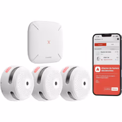 Ne manquez jamais une alarme : vous recevrez une alerte immédiate sur votre téléphone dès la détection de fumée. En même temp ...